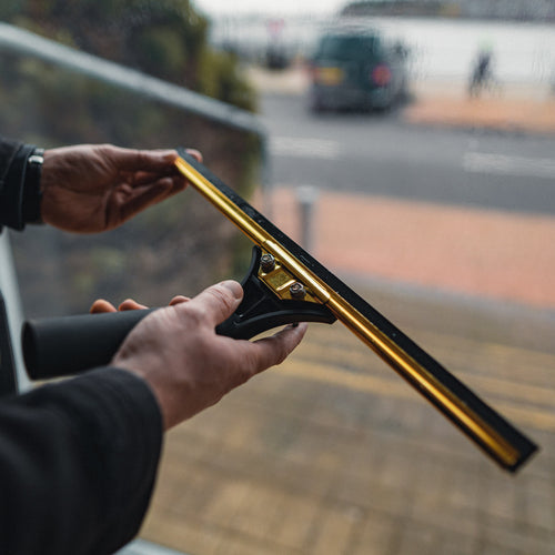 Ettore® Ledge Eze Handle Squeegee Handles Brass