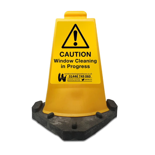 Safety Hazard Cones Hazard Signs Window Cleaning in Progress