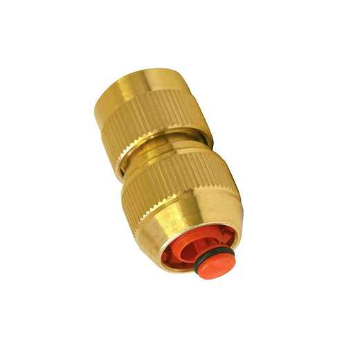 Brass Hozelock Female to 1/2" Hose Connectors Hozelock Fittings with AQUASTOP