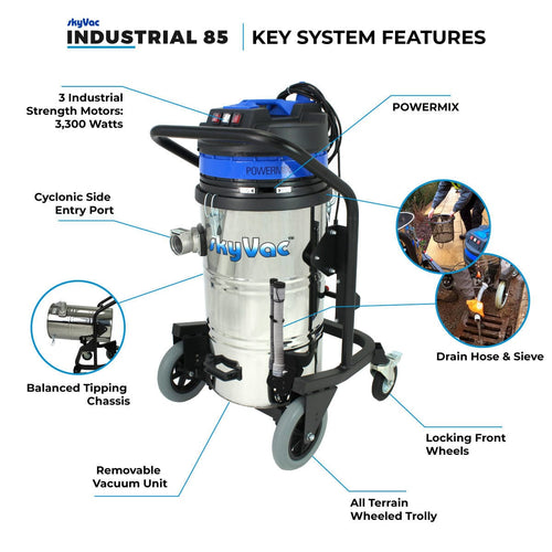 skyVac™ Industrial 85 System Gutter Cleaning