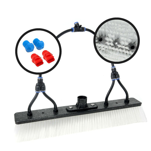 FaceLift® Phantom DuPont Dual Trim Brush - 16" Brush Heads 4 Jets / Euro Screw Thread