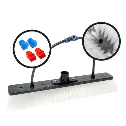 FaceLift® Phantom DuPont Dual Trim Brush - 16" Brush Heads 2 Jets / Euro Screw Thread