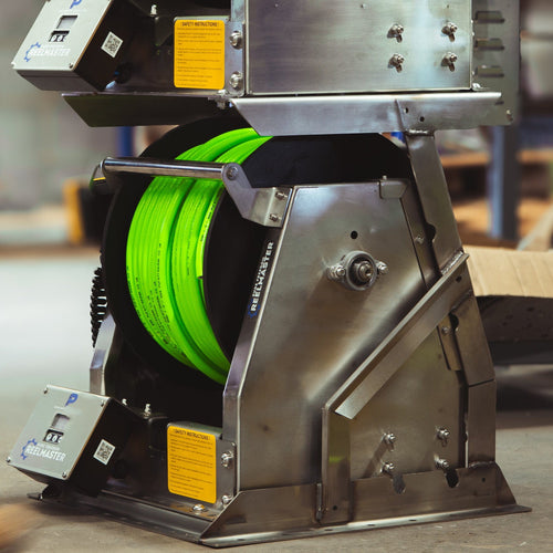 Pure Freedom ReelMaster™ Twin Stacked Electric Hose Reel Frame Hose Reels Stainless Steel