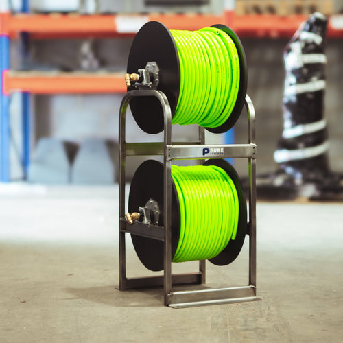 Pure Freedom Twin Stack Hose Reel Hose Reels Stainless Steel