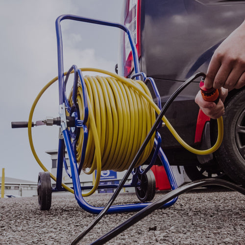 Coated Manual Metal Wheeled Hose Reel Hose Reels
