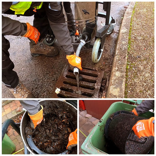 skyVac™ Nitro Bundle 6 Pole Gutter Cleaning