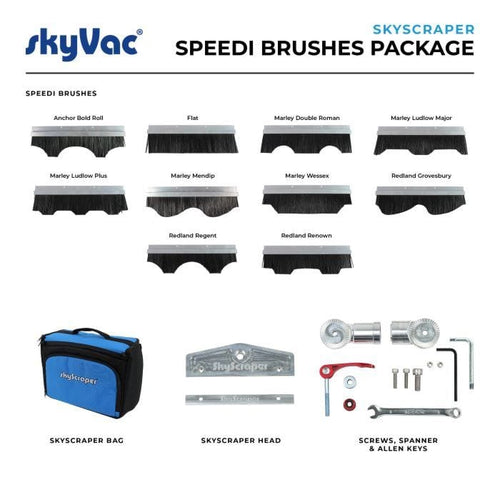 skyVac™ skyScraper Speedi Brushes & Head Roof Cleaning