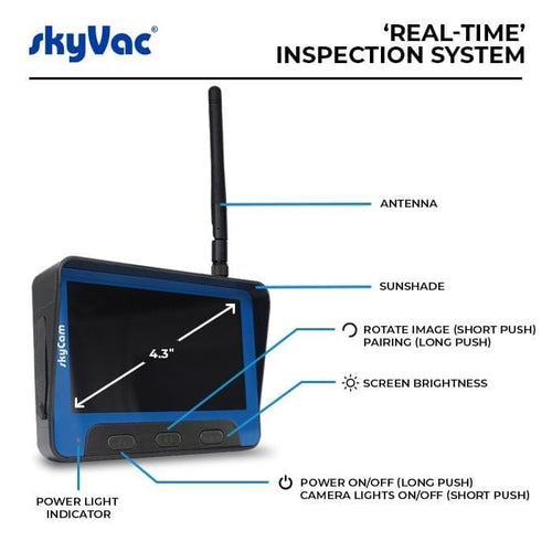 skyVac™ Real Time Non Recording Camera System Gutter Cleaning