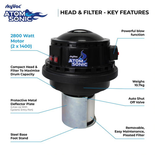 skyVac™ Atom Sonic - Vacuum Only Gutter Cleaning